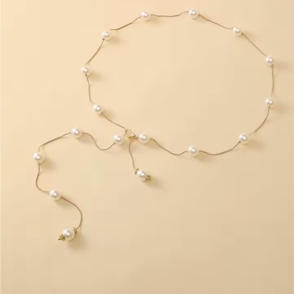 Pearl Decor Chain Belt - Picture 2 of 4